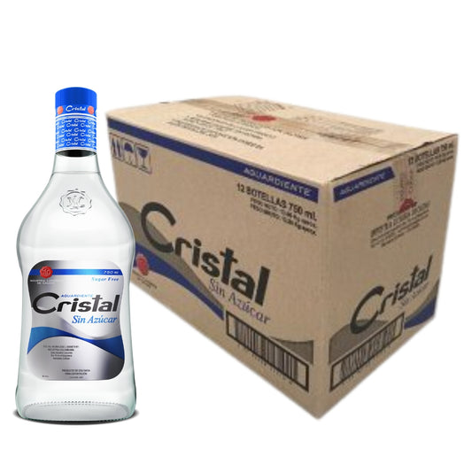 CASE Aguardiente Cristal Sugar Free (750mL x 12)