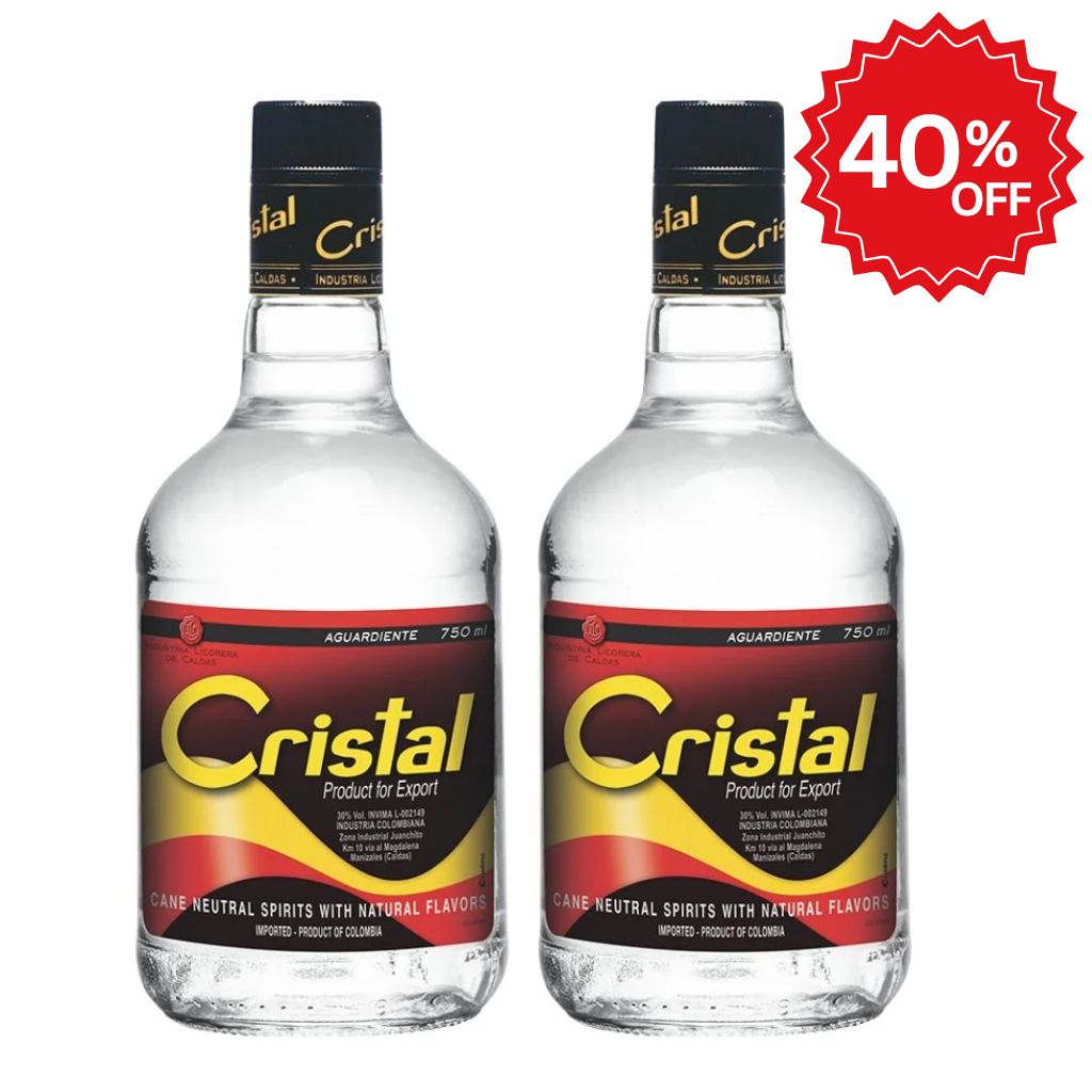 DEAL Aguardiente Traditional Cristal x 2 Bottles (750 ml x 2)