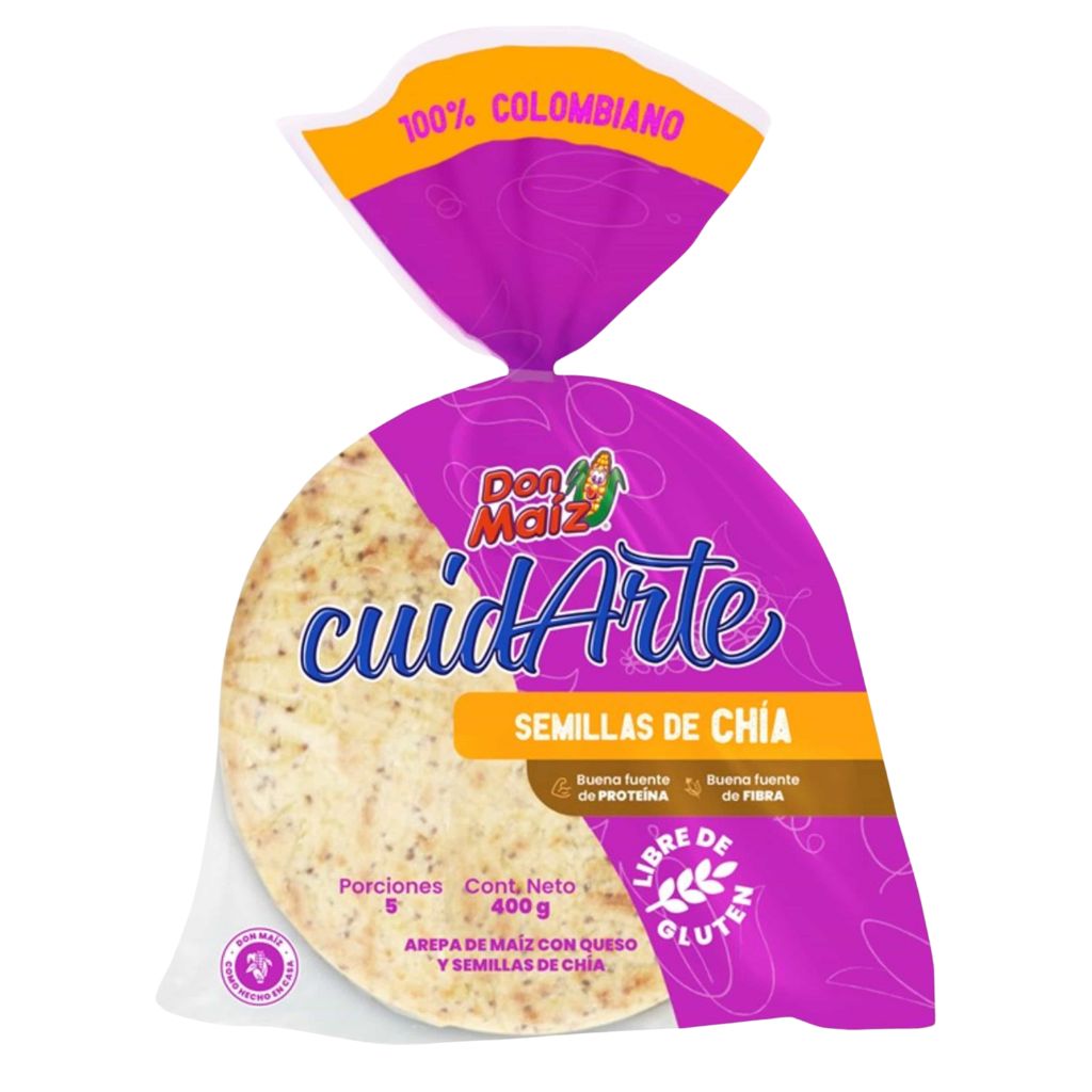 Chia Seeds Corn Arepa Don Maiz x 5 Units (350g)