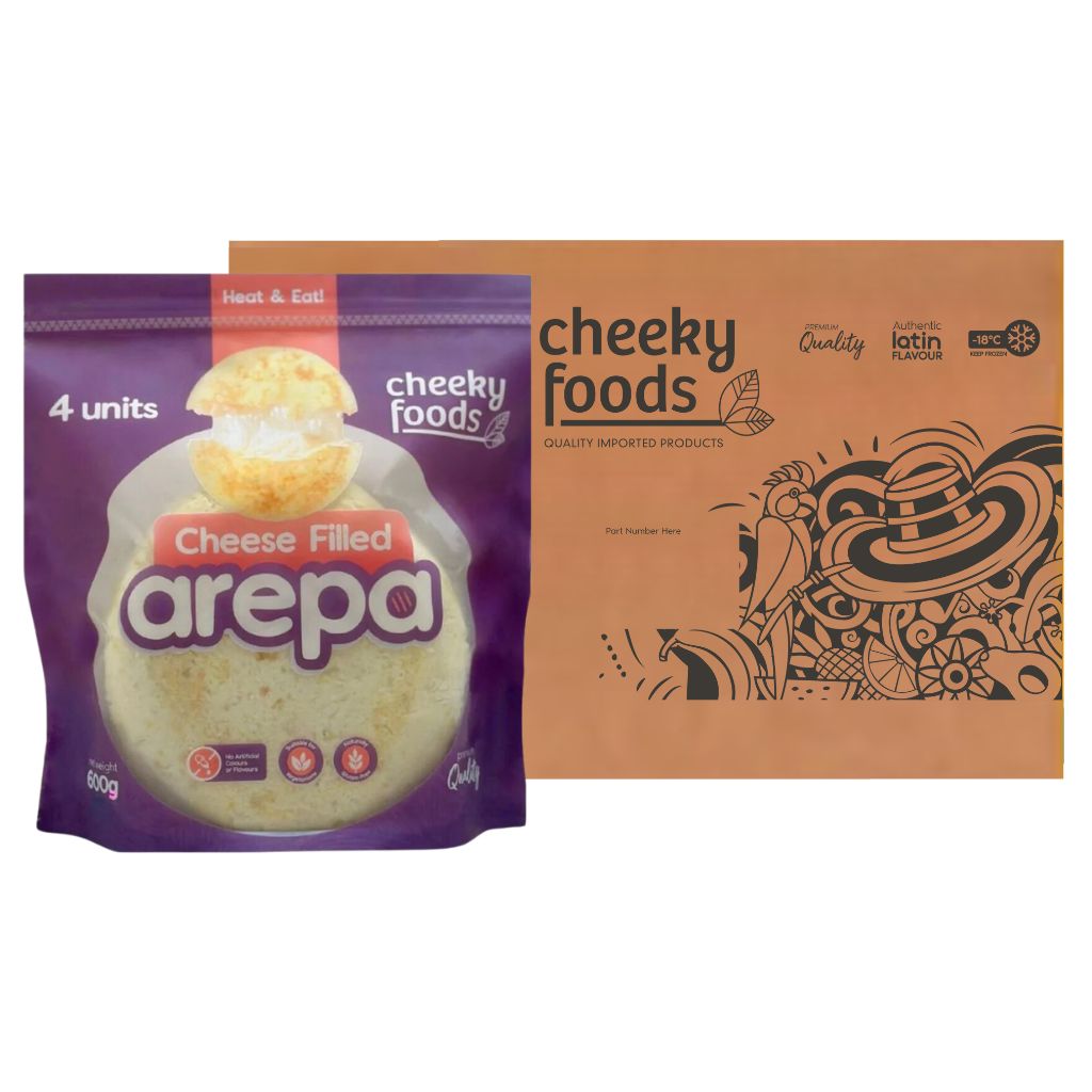 Frozen Filled Cheese Arepa Cheeky Foods x 4 (600g)
