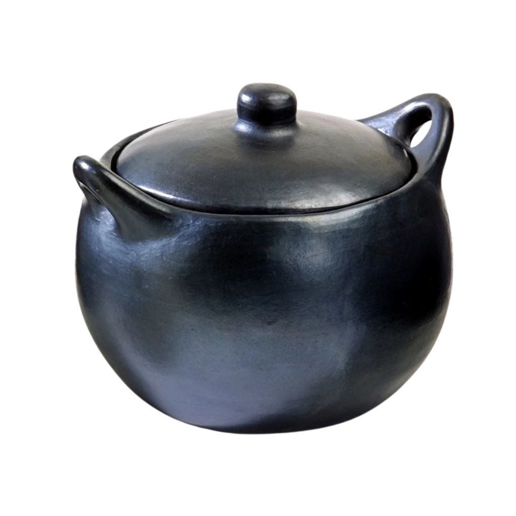 La Chamba Black Clay Medium Cooking Pot L30cm x W26cm x H21cm