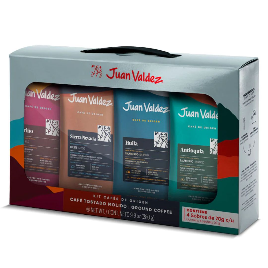 Origin Ground Colombian Coffee Juan Valdez Kit of 4 Sachets (280g)