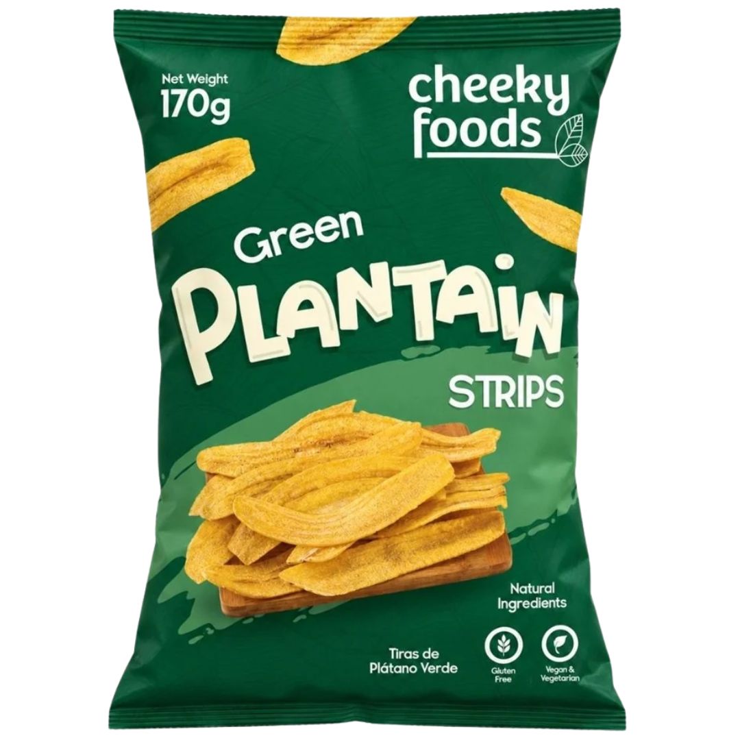 Tiras Natural Plantain Strips Cheeky Foods (170g)