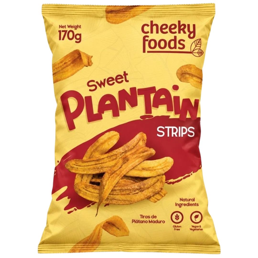 Tiras Sweet Plantain Strips Cheeky Foods (170g)