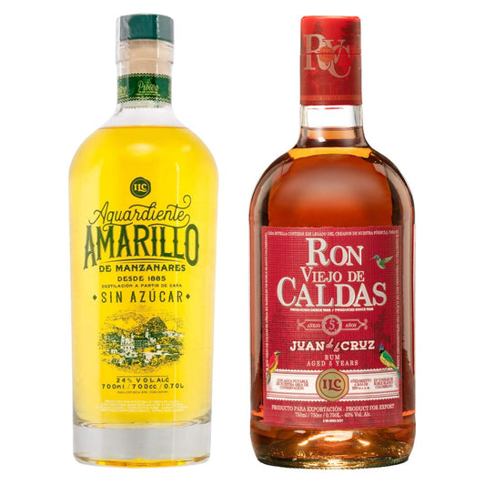 Colombian Spirits Duo – Aguardiente Amarillo & Ron Viejo de Caldas