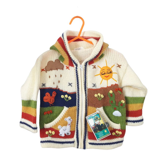Andean Kids Cardigan Nature and Animals Size 0