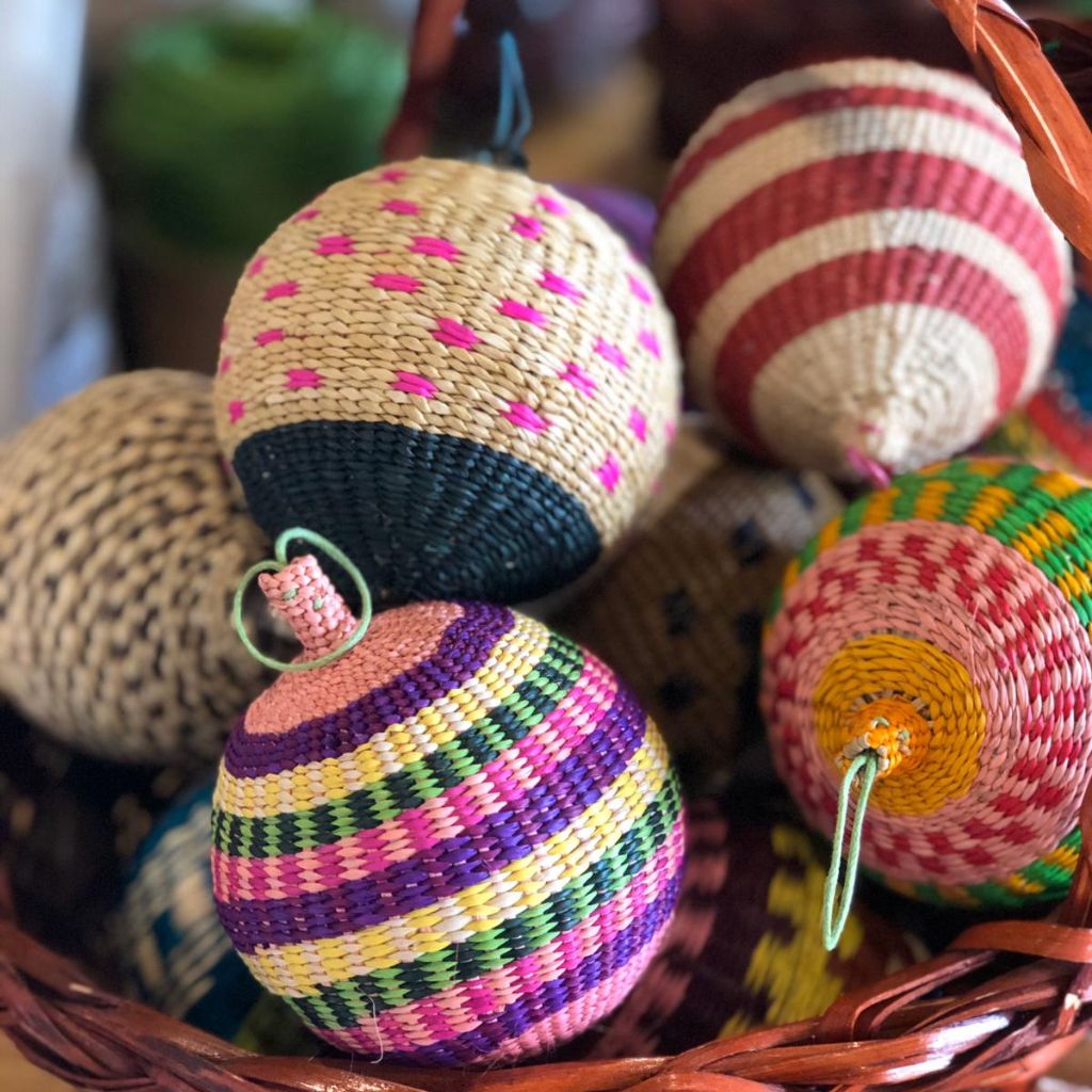 Handwoven Christmas Baubles Box of 2 Units