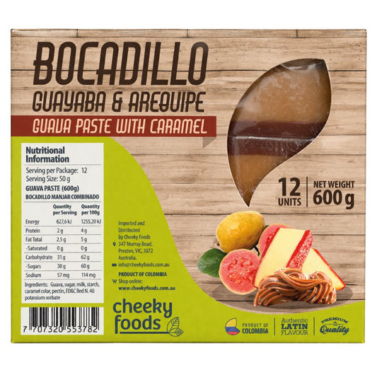 Bocadillo Combinado Guava Paste with Milk Caramel Pack of 12 (600g)