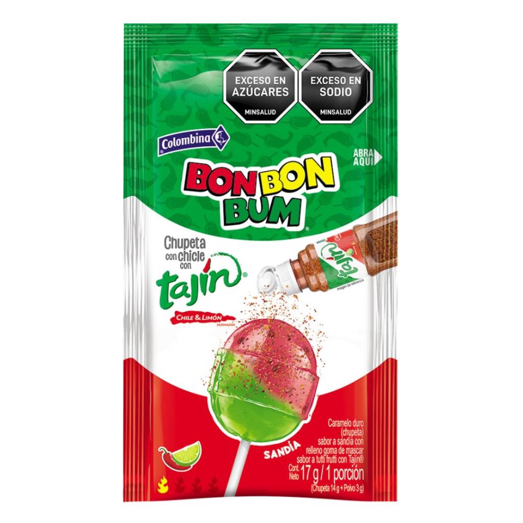 Bon Bon Bum Lollipop with Tajin – Assorted Flavour (17g)