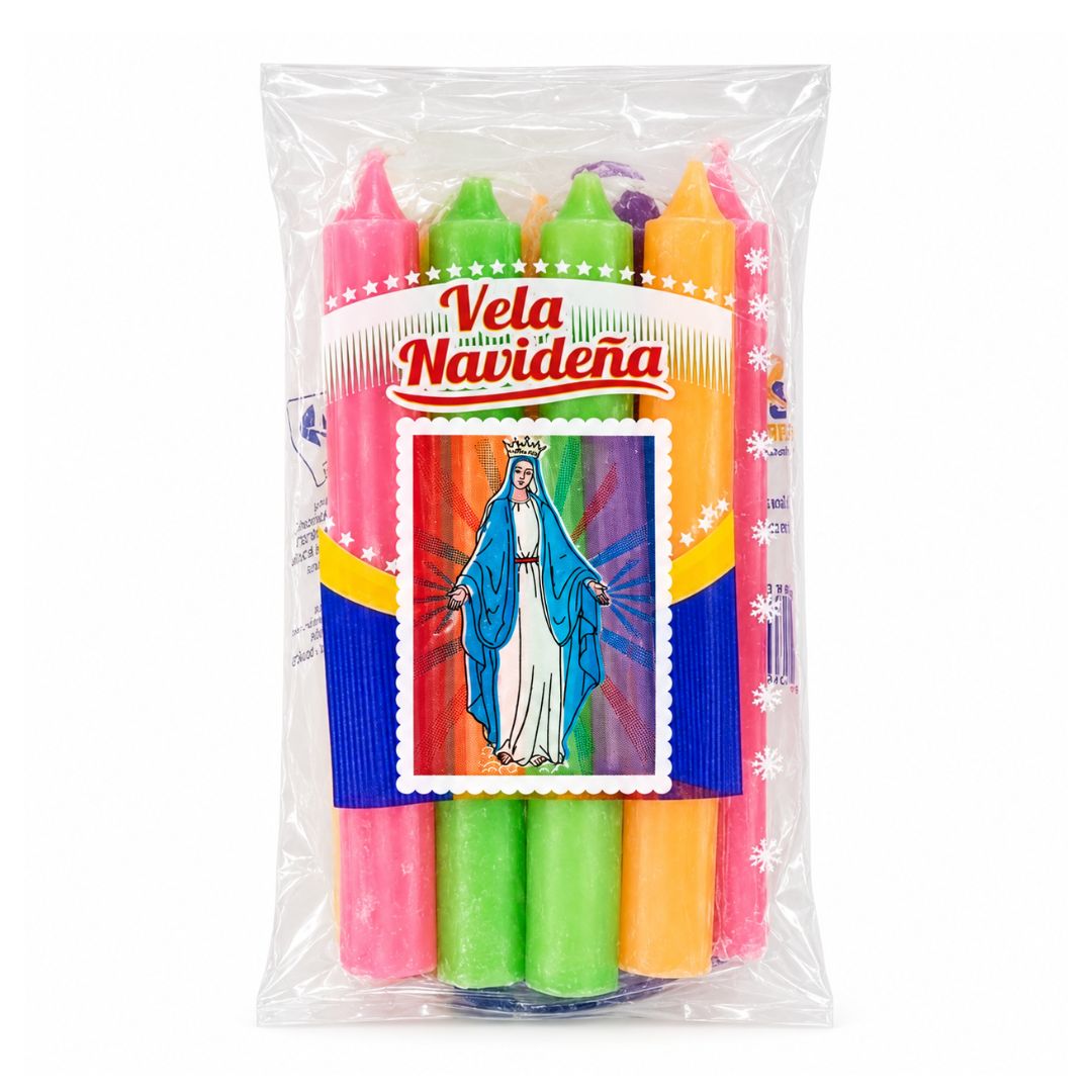 Candles Assorted Colours Pack of 10 La Virgen
