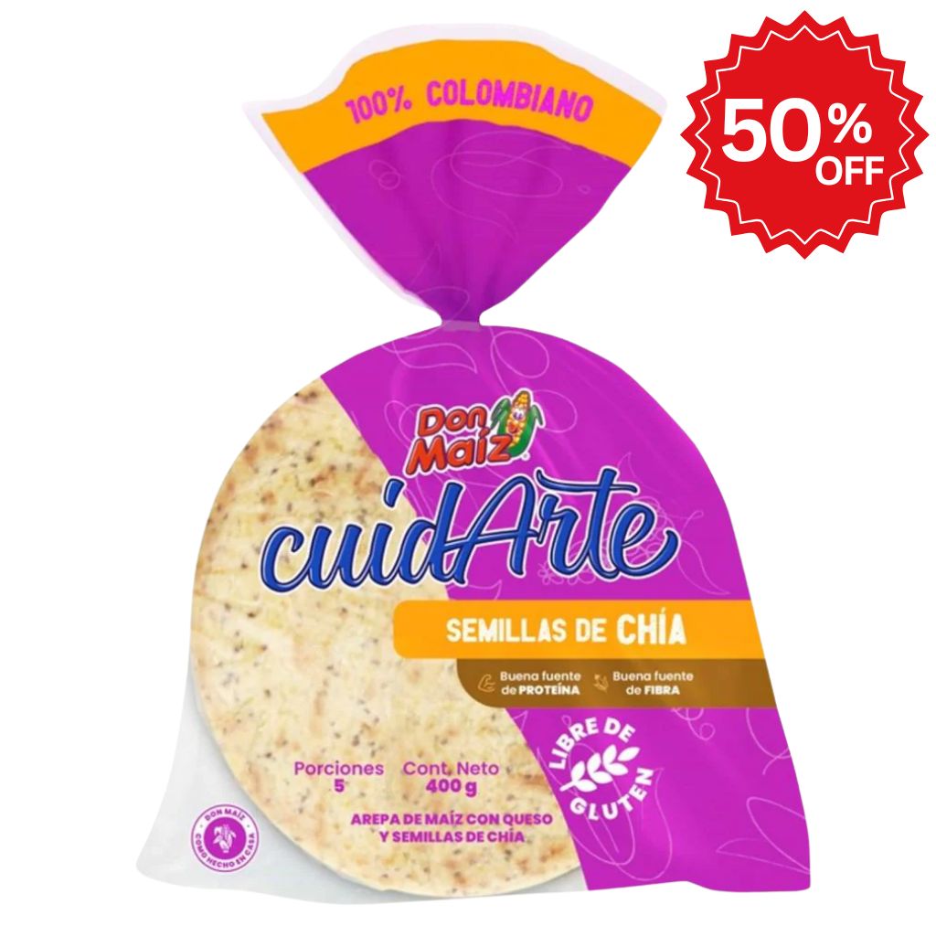 Chia Seeds Corn Arepa Don Maiz x 5 Units (350g)