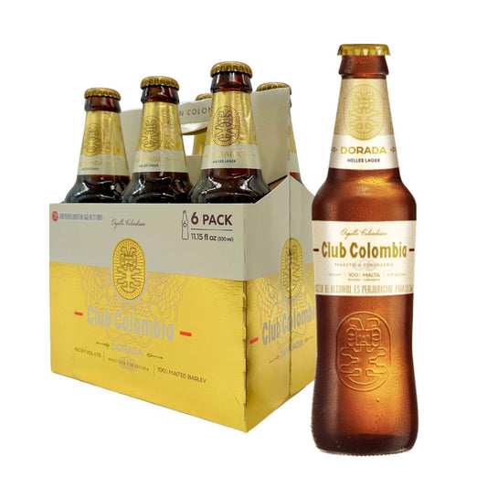 Club Colombia Beer Dorada Bottle - Six Pack (330 ml)