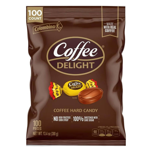 Coffee Delight Hard Candies Colombina Pack of 100 (380gr)