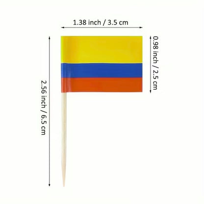 Colombia Toothpick flags x 100 pcs