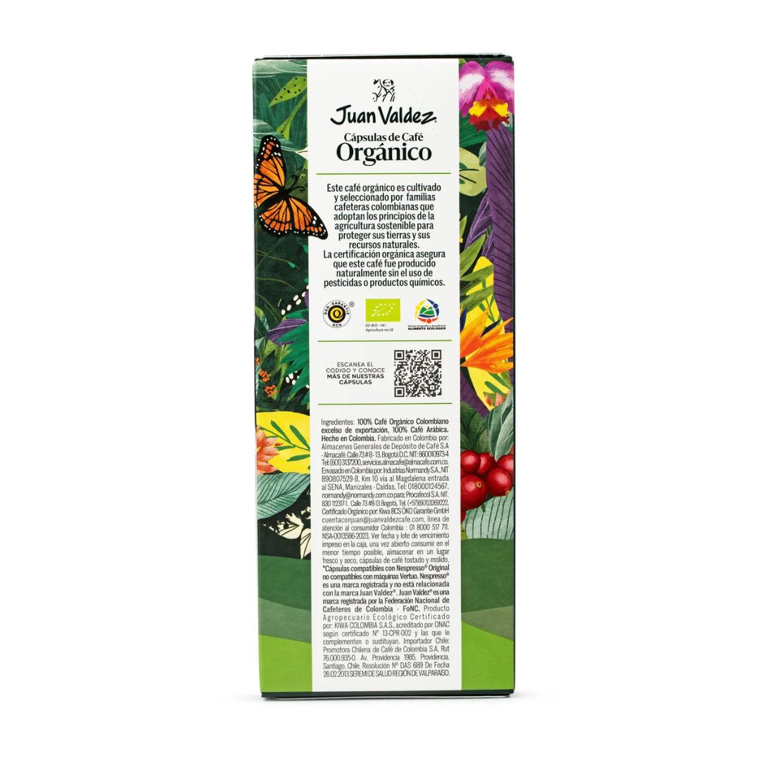 Organic Coffee Capsules Juan Valdez Pack of 8 (35g)