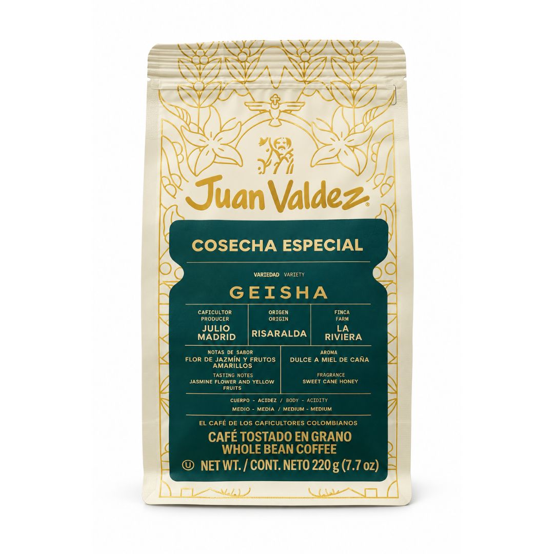 Geisha Specialty Whole Bean Coffee Juan Valdez Doypack (220g)