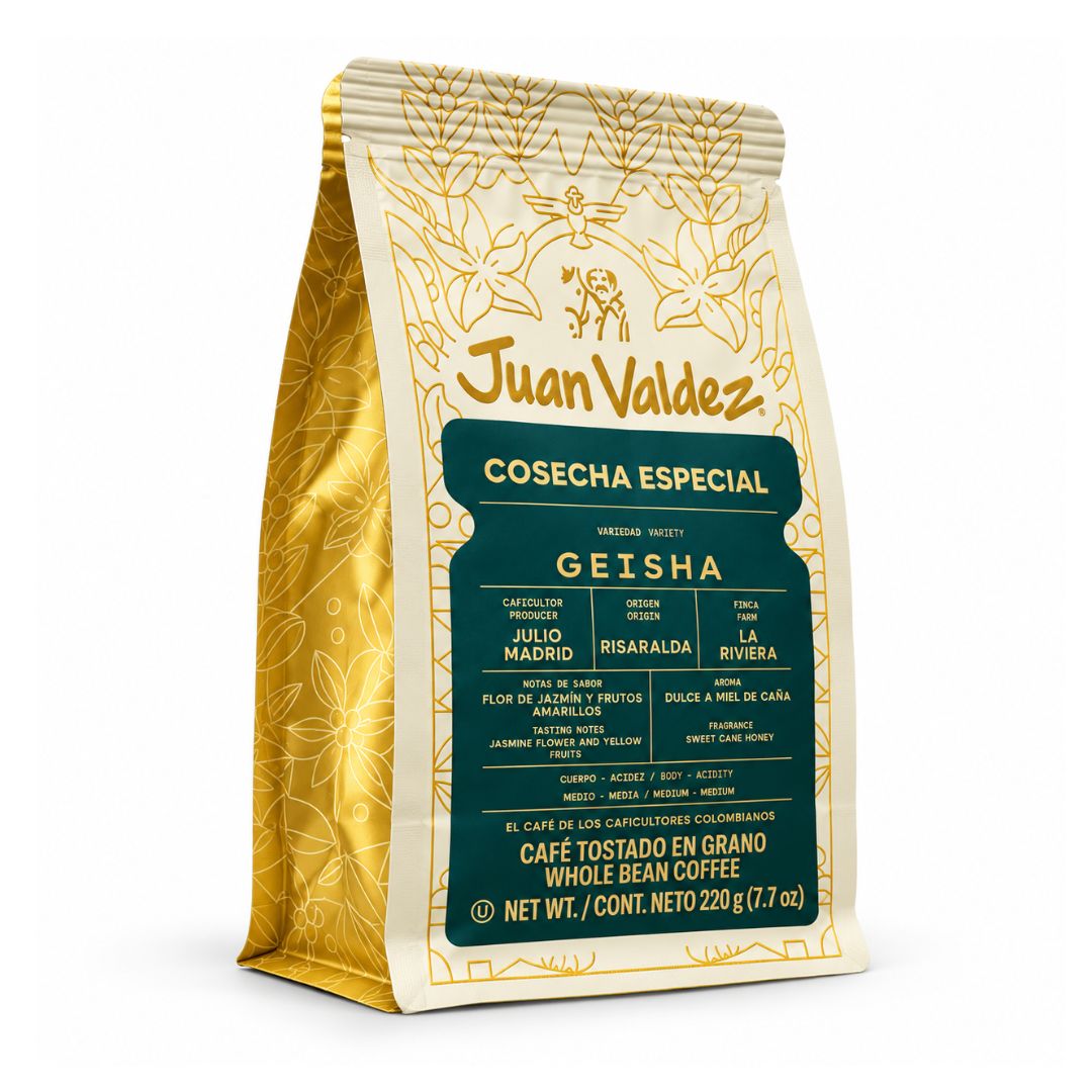 Geisha Specialty Whole Bean Coffee Juan Valdez Doypack (220g)