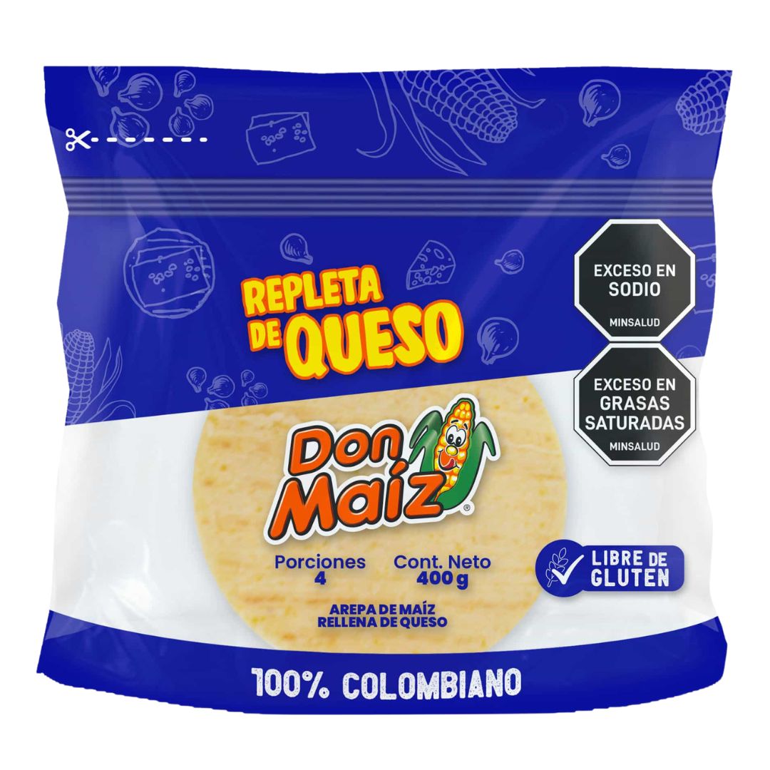 Corn Arepa Filled with Cheese Don Maiz x 4 (400g)