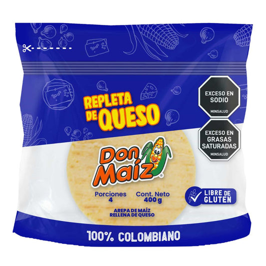 Corn Arepa Filled with Cheese Don Maiz x 4 (400g)