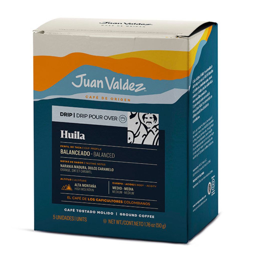 Drip Huila Single Origin Colombian Coffee Juan Valdez x 5 units (50g)