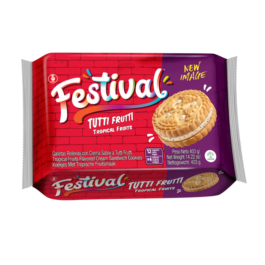 Festival Tutti Frutti Biscuits Pack of 12 (403g)