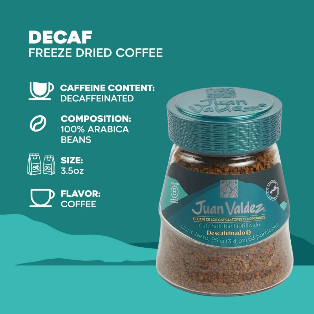 Freeze-Dried Decaf Coffee Juan Valdez (95g)
