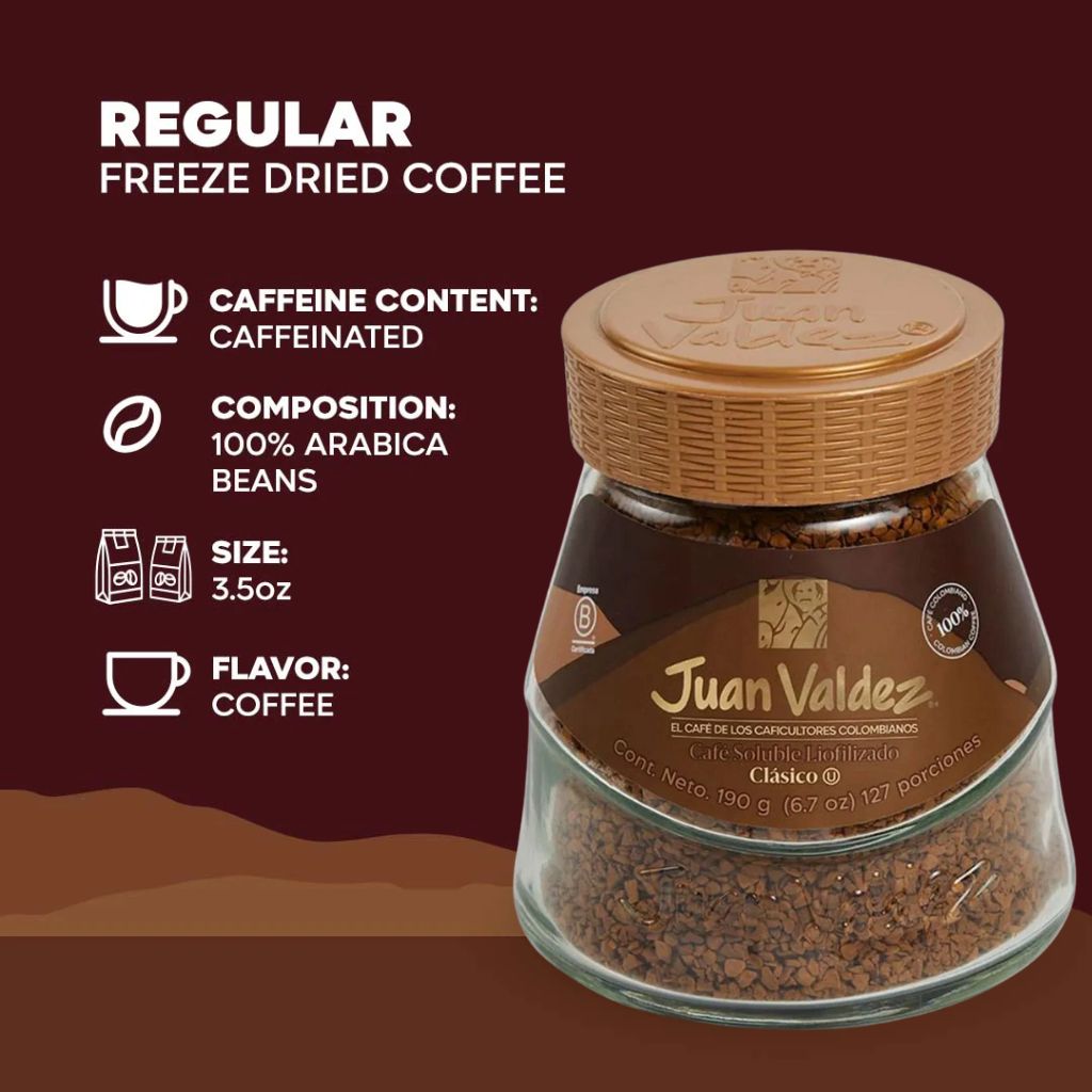 Freeze-Dried Regular Coffee Juan Valdez (190g)