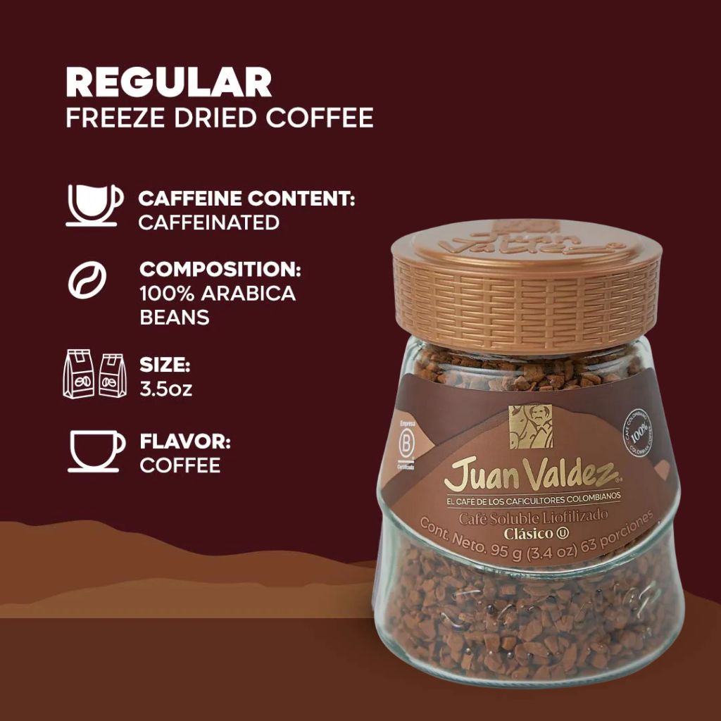 Freeze-Dried Regular Coffee Juan Valdez (95g)