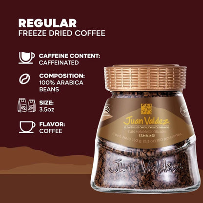Freeze-Dried Regular Coffee Juan Valdez (150g)