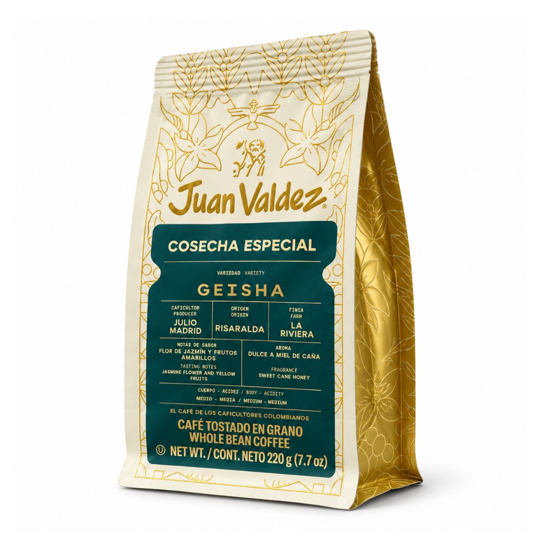 Geisha Specialty Whole Bean Coffee Juan Valdez Doypack (220g)