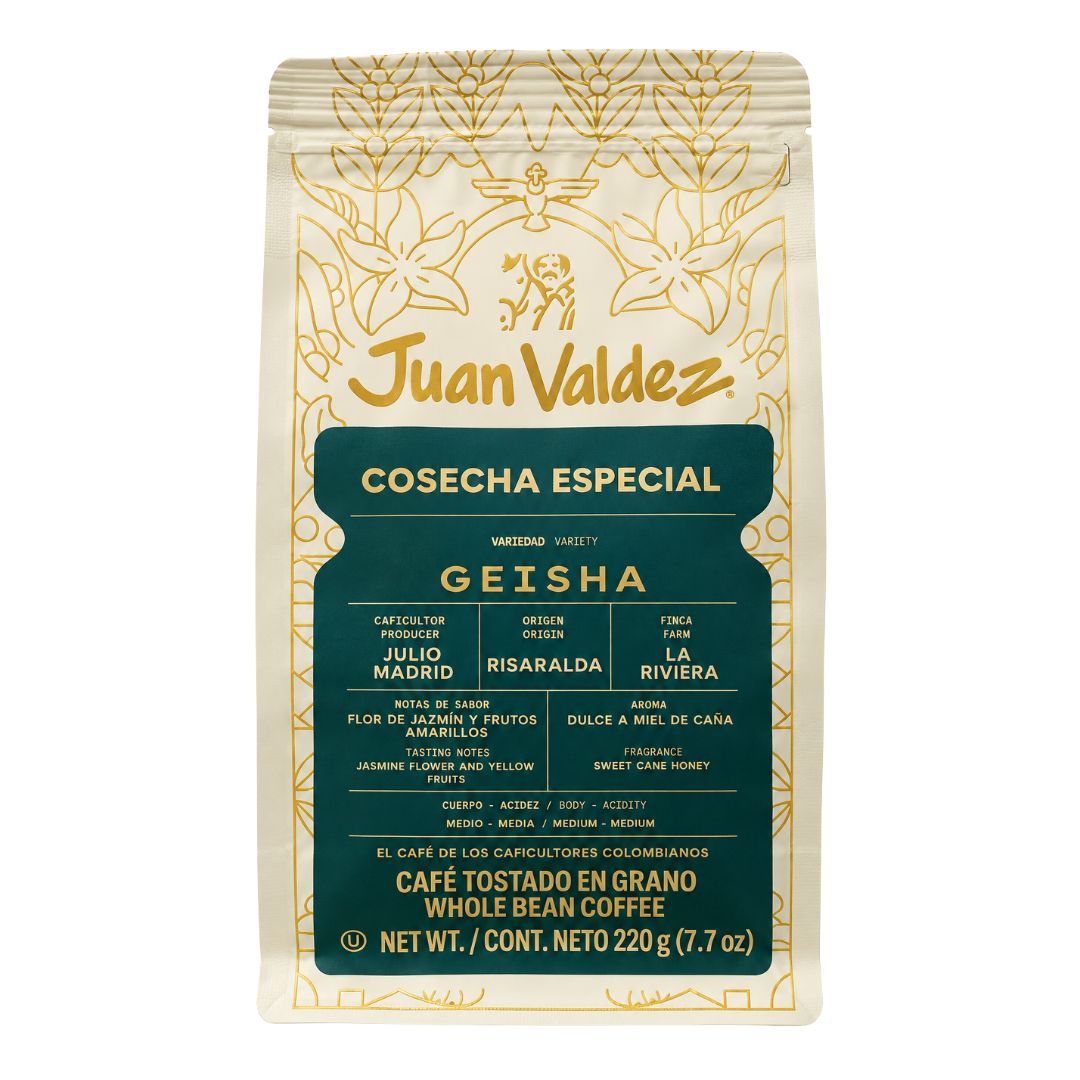 Geisha Specialty Whole Bean Coffee Juan Valdez Doypack (220g)