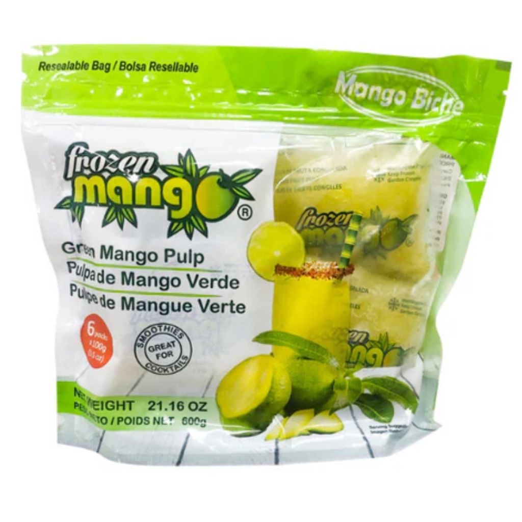 Frozen Green Mango Biche Fruit Pulp x 6 (600g)