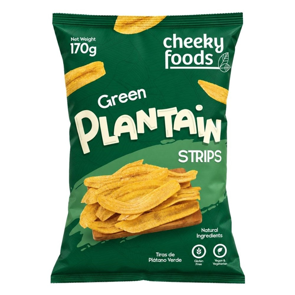 Tiras Natural Plantain Strips Cheeky Foods (170g)
