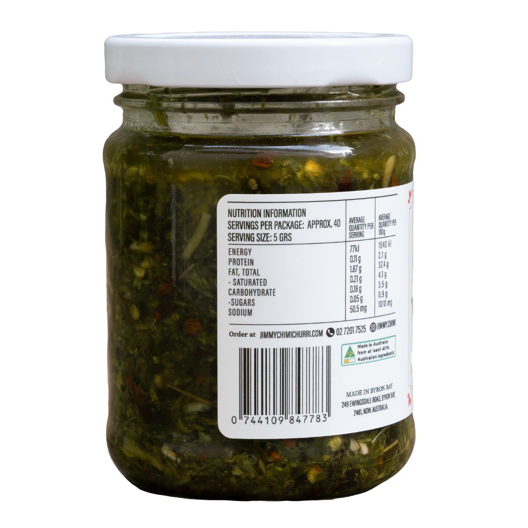Hot Jimmy Chimichurri Sauce Jar (200g)