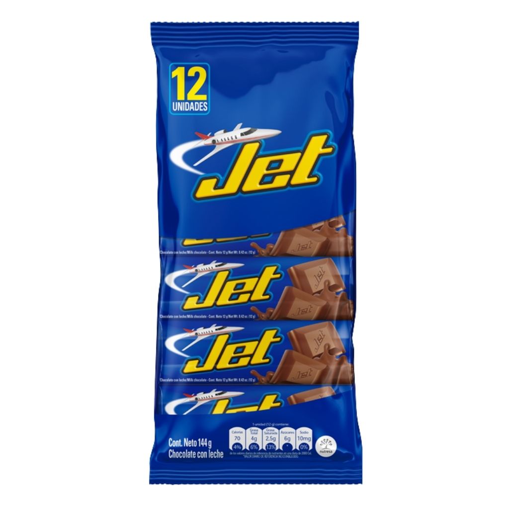 Jet Mini Bar Jet Milk Chocolate Bar Pack of 12 (132g) – Cheeky Foods