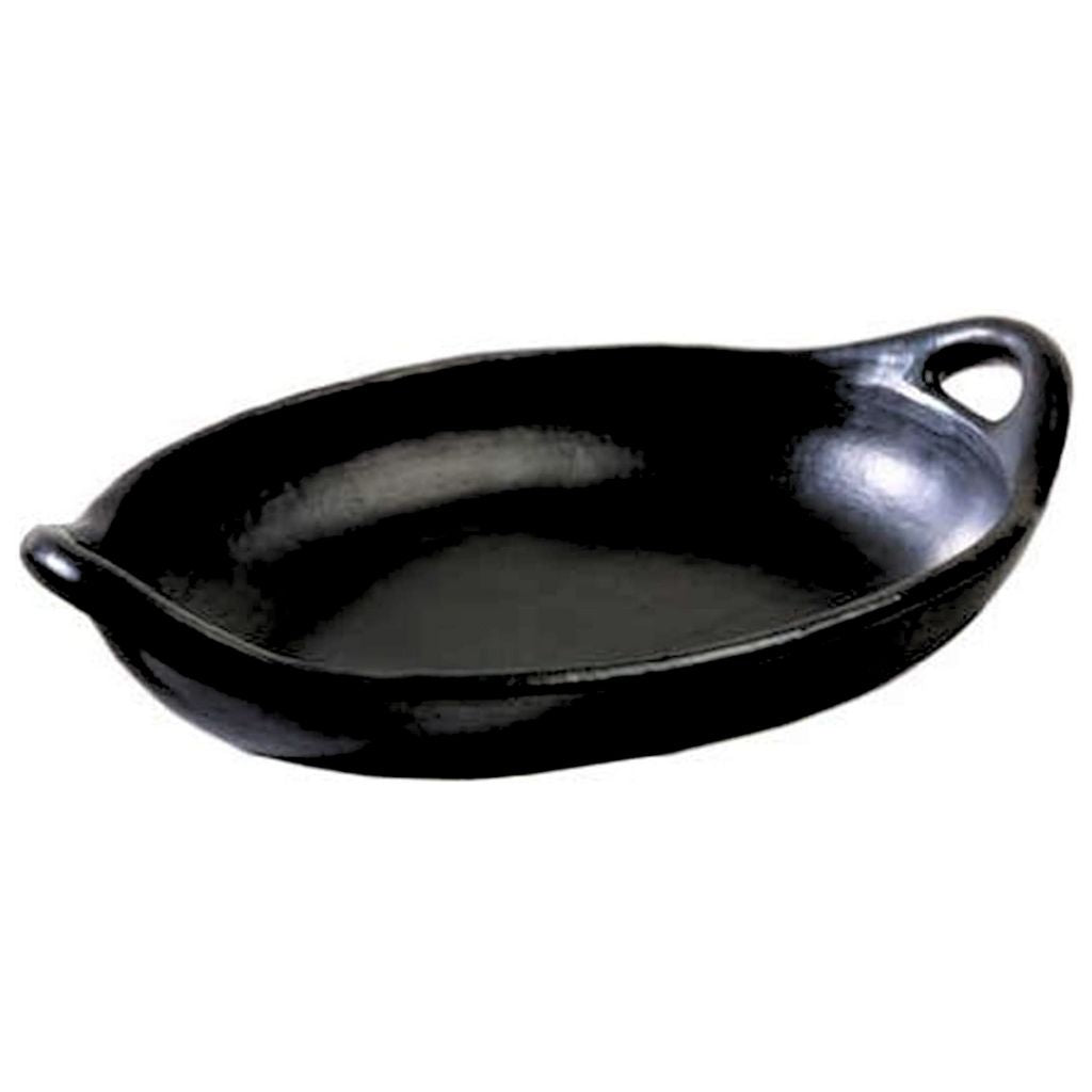 La Chamba Black Clay LARGE Roasting Pans with Handles L36.5cm x W25.5cm x H8cm