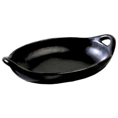 La Chamba Black Clay LARGE Roasting Pans with Handles L36.5cm x W25.5cm x H8cm