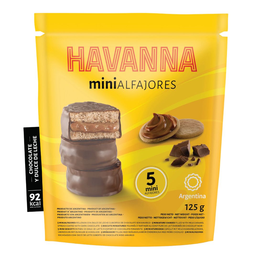 Mini Chocolate Alfajores Havanna Doypack Pack of 5 (125g)