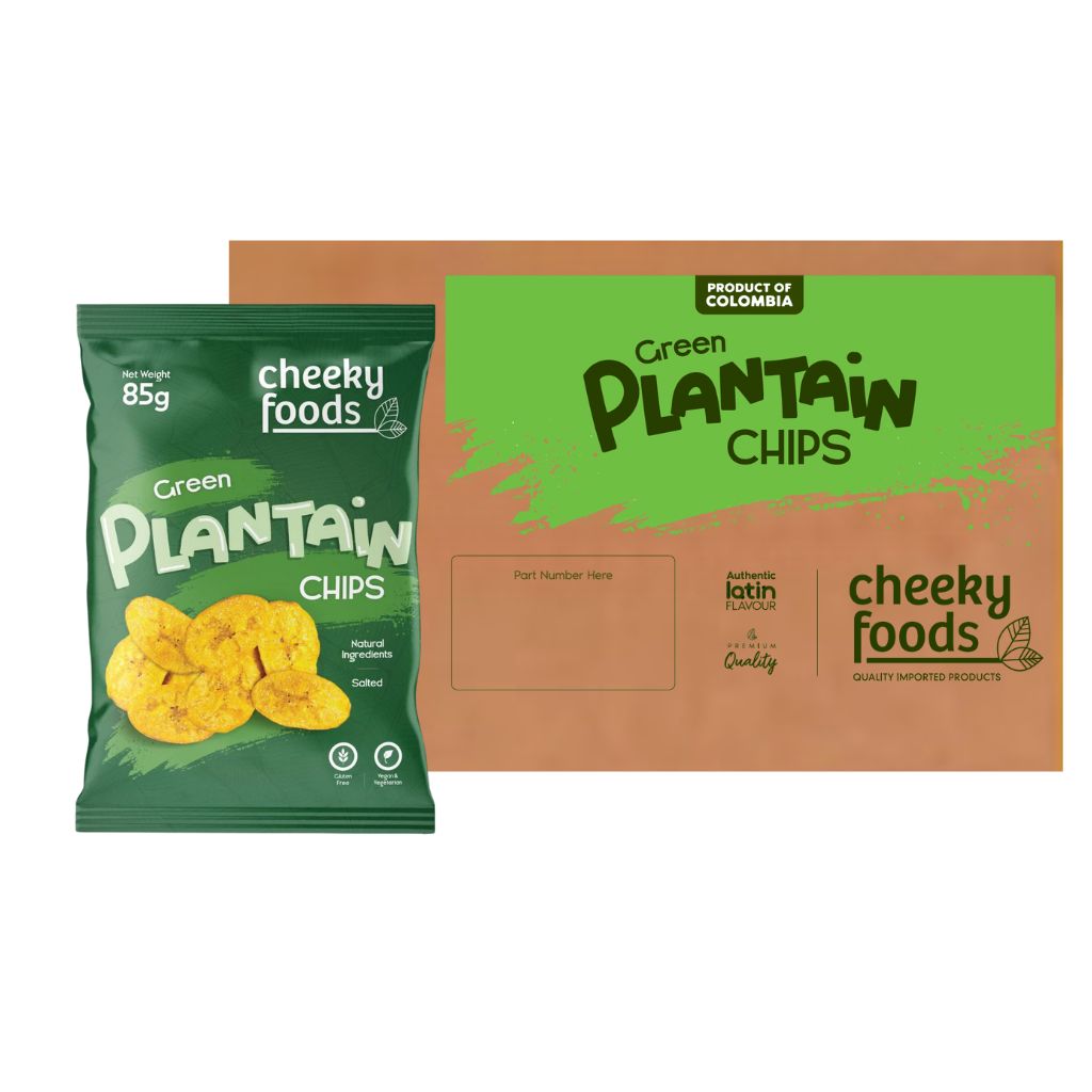 Natural Green Plantain Chips Cheeky Foods (85g)