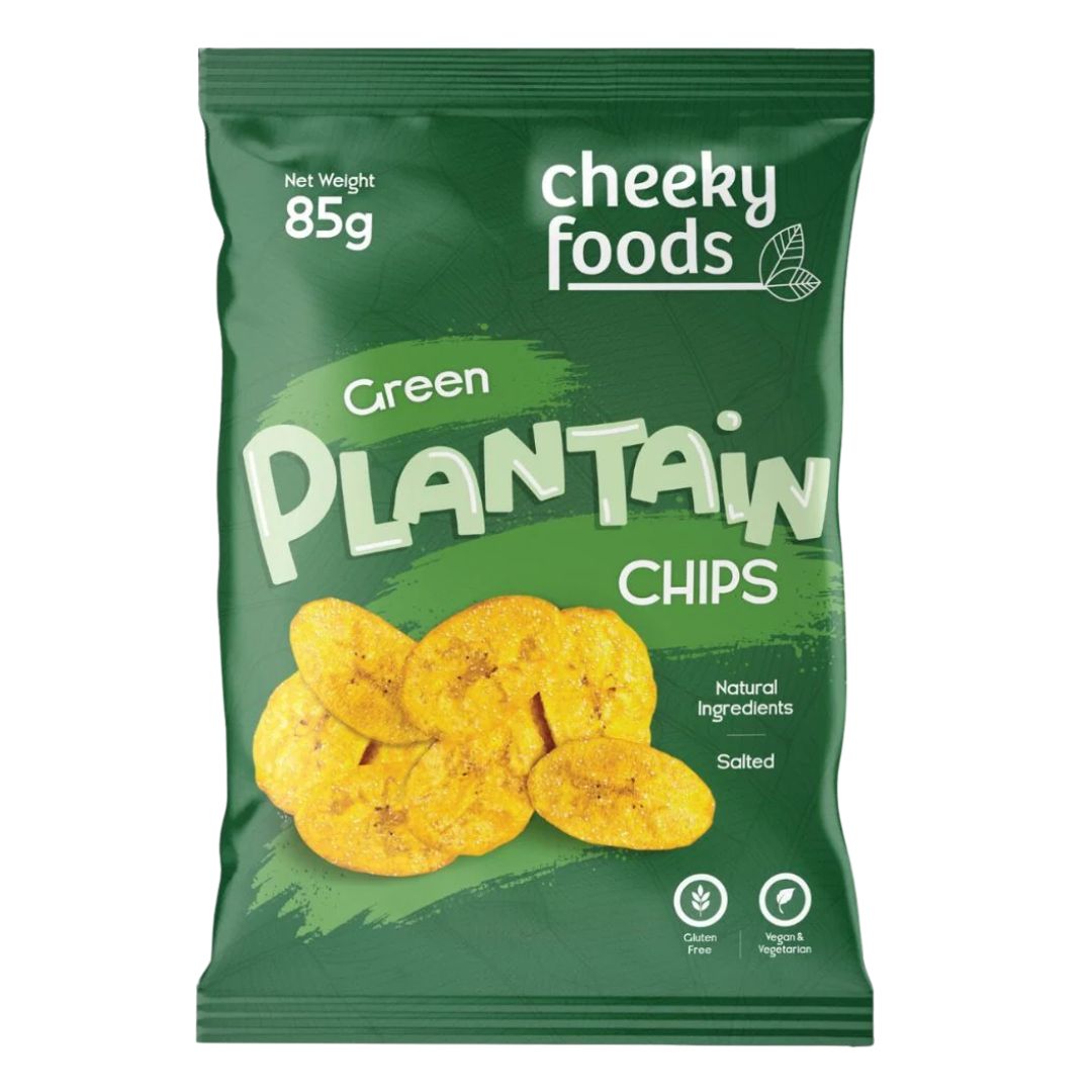 Natural Green Plantain Chips Cheeky Foods (85g)