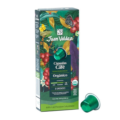 Organic Coffee Capsules Juan Valdez Pack of 8 (35g)
