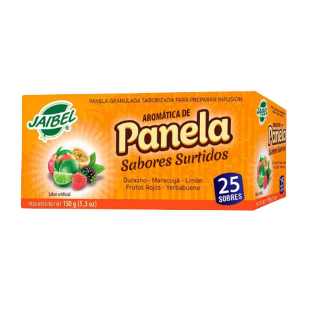 Panela Sugar Cane Infusions Jaibel Mix Flavours Pack of 25 (150g)