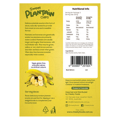 Sweet Plantain Chips Cheeky Foods (85g)