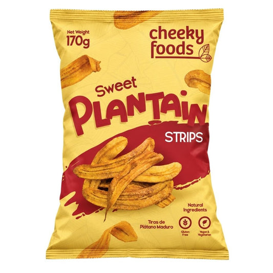 Tiras Sweet Plantain Strips Cheeky Foods (170g)