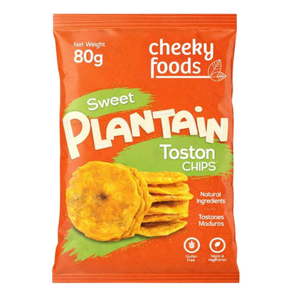 Toston Sweet Plantain Chips Cheeky Foods (80g)