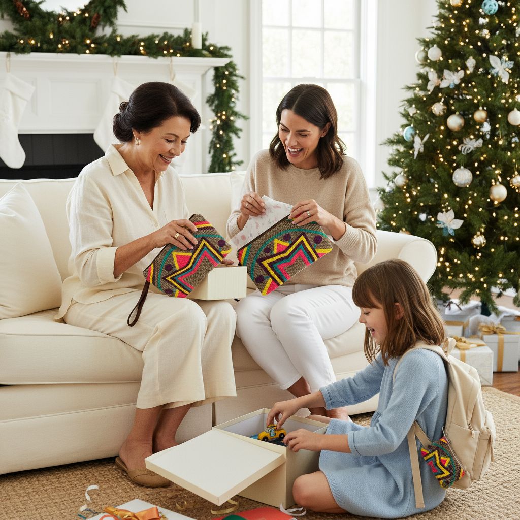 Wayuu Hand-Crocheted Clutch Latte Colour W 15 cm x L 25 cm