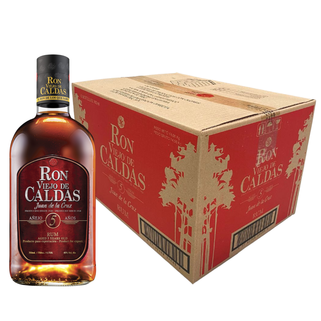 CASE Ron Viejo de Caldas Juan de la Cruz 5 Years Old Rum (700mLx12)
